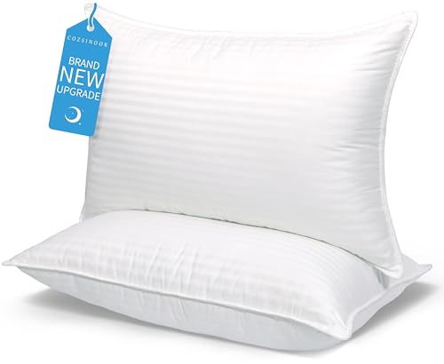 Bed Pillows for Sleeping Queen Size - Hotel Quality Set of 2 - Breathable Down Alternative