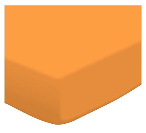 12 Pack Fitted Portable / Mini Crib Sheets 24" x 38" - Orange Sherbert Jersey Knit