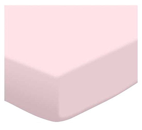 12 Pack Fitted Portable / Mini Crib Sheets 24" x 38" - Baby Pink Jersey Knit - Made in USA