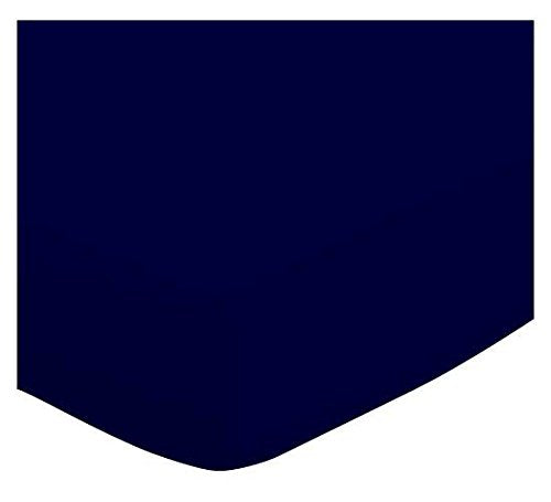 12 Pack Fitted Portable / Mini Crib Sheets 24" x 38" - Solid Navy Jersey Knit - Made in USA