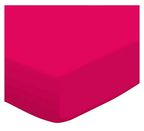 12 Pack Fitted Portable / Mini Crib Sheets 24" x 38" - Hot Pink Jersey Knit - Made in USA