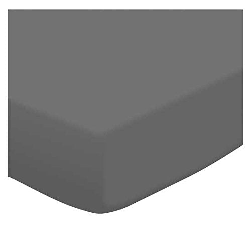 12 Pack Fitted Portable / Mini Crib Sheets 24" x 38" - Dark Grey Jersey Knit - Made in USA