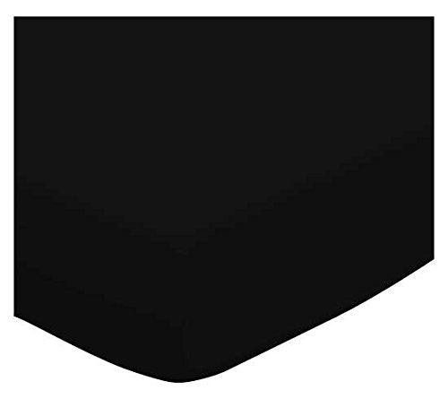 12 Pack Fitted Portable / Mini Crib Sheets 24" x 38" - Solid Black Jersey Knit - Made in USA