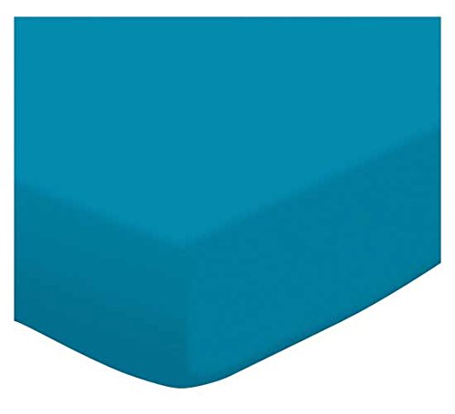 12 Pack Fitted Portable / Mini Crib Sheets 24" x 38" - Turquoise Jersey Knit