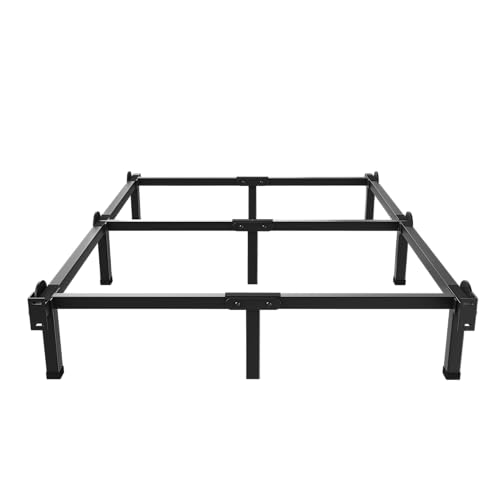 Metal Bed Frame, 9-Leg Bed Base, 8 inches Support for Box Spring