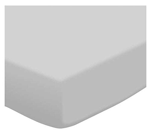 12 Pack Fitted Portable / Mini Crib Sheets 24" x 38" - Silver Grey Jersey Knit - Made in USA
