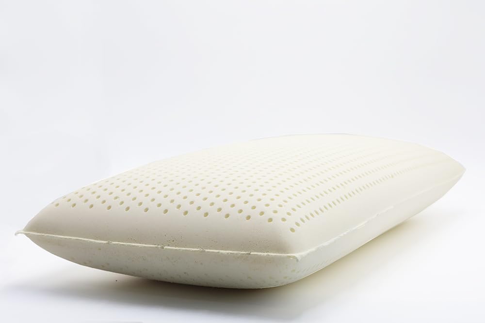 Textiles Natural Latex Pillows with Organic Cotton Cover (King, Medium