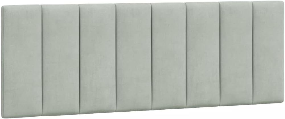 Headboard Cushion Light Gray Velvet 54 inches Wide,Headboards