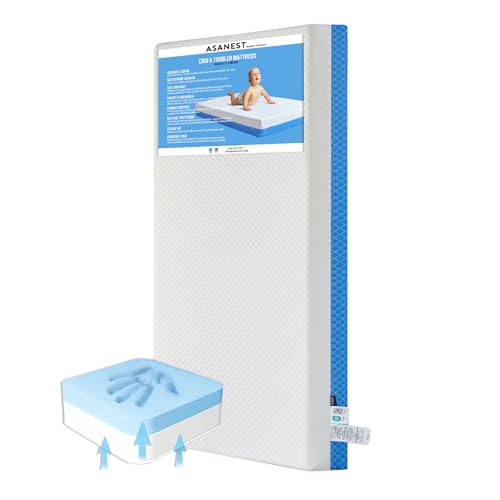 Dual Sided Comfort Gel Memory Foam,Breathable Baby Bed Mattress for Crib