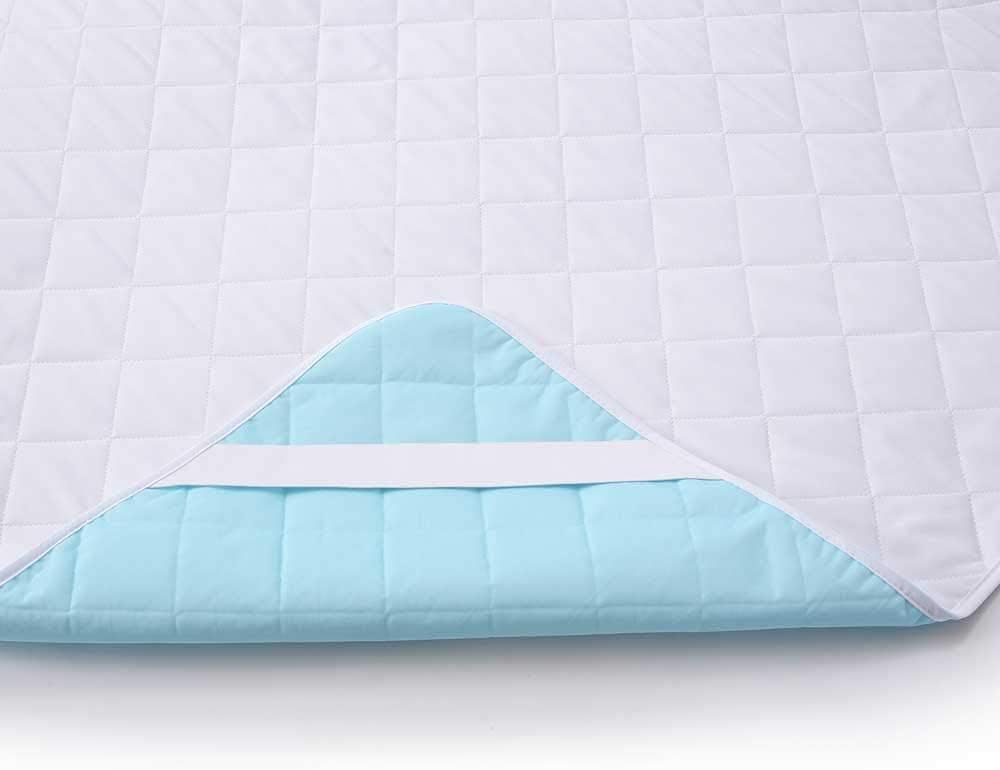 California King Size Bed Pads (72"x84") with Straps (1 Pack), Washable and Waterproof