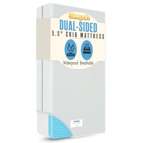 6" Crib & Toddler Bed Mattress Dual Sided (Firm & Plush) Cooling Memory Foam