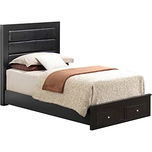 Burlington Twin Storage Bed in Black,Panel Beds