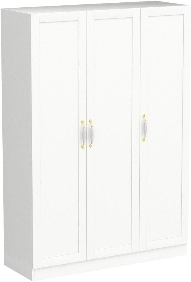 3 Doors Wardrobe Armoire Closet, Large Freestanding Armoire Wardrobe Cabinet