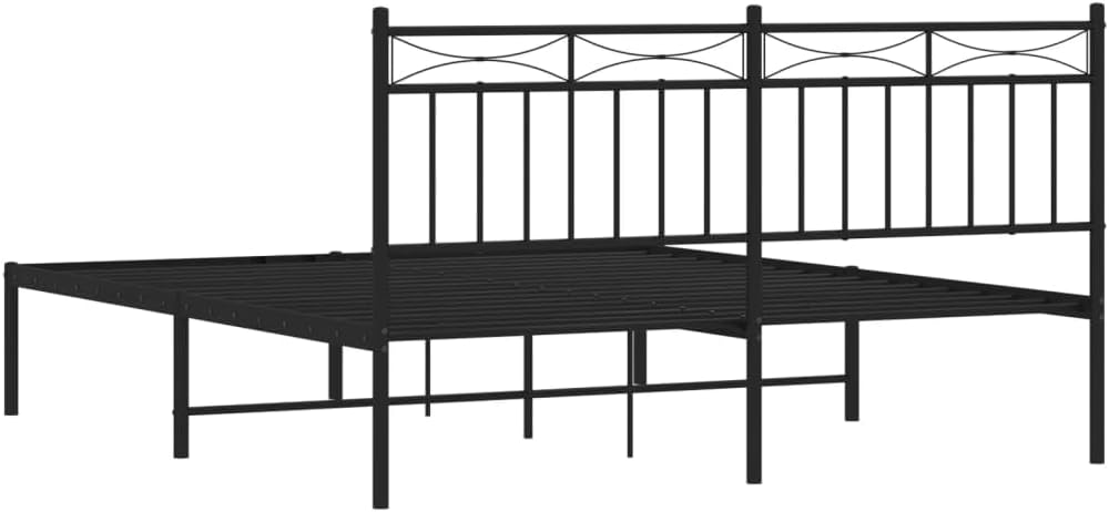 11'' Metal Queen Bed Frames with Headboard