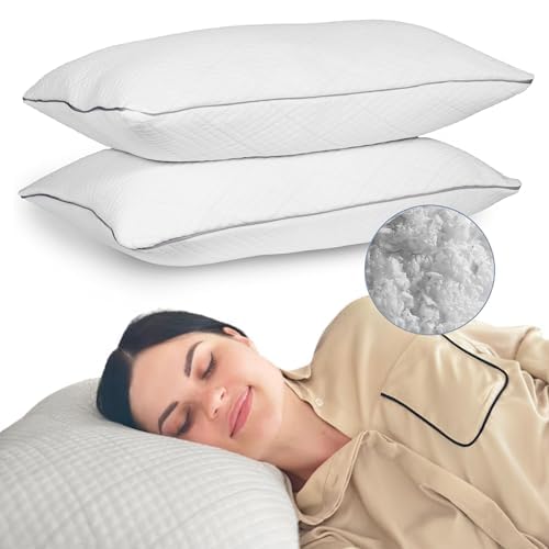 Cooling Bed Pillows for Sleeping (Set of 2, Queen Size) – Shredded