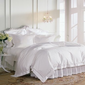 Francesca by Sferra - Twin Bed Skirt 39x75+ - Ivory