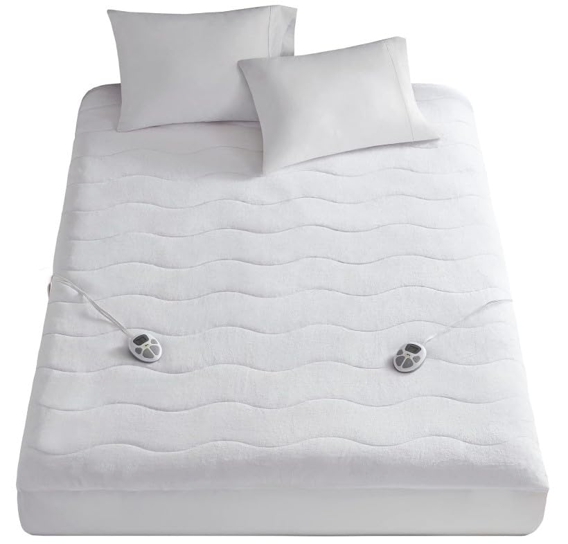 Heated Mattress Pad - Electric Bed Warmer with Dual Controller, 10 Heat Settings