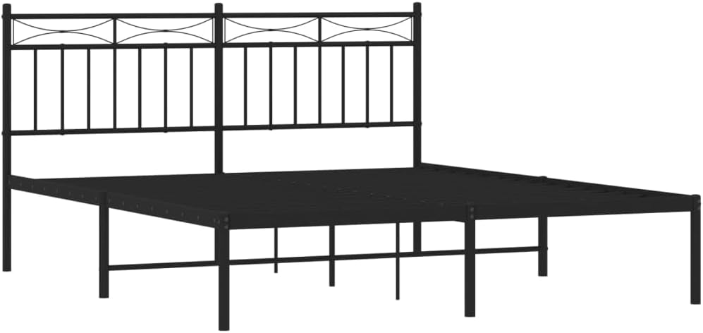 11'' Metal Queen Bed Frames with Headboard