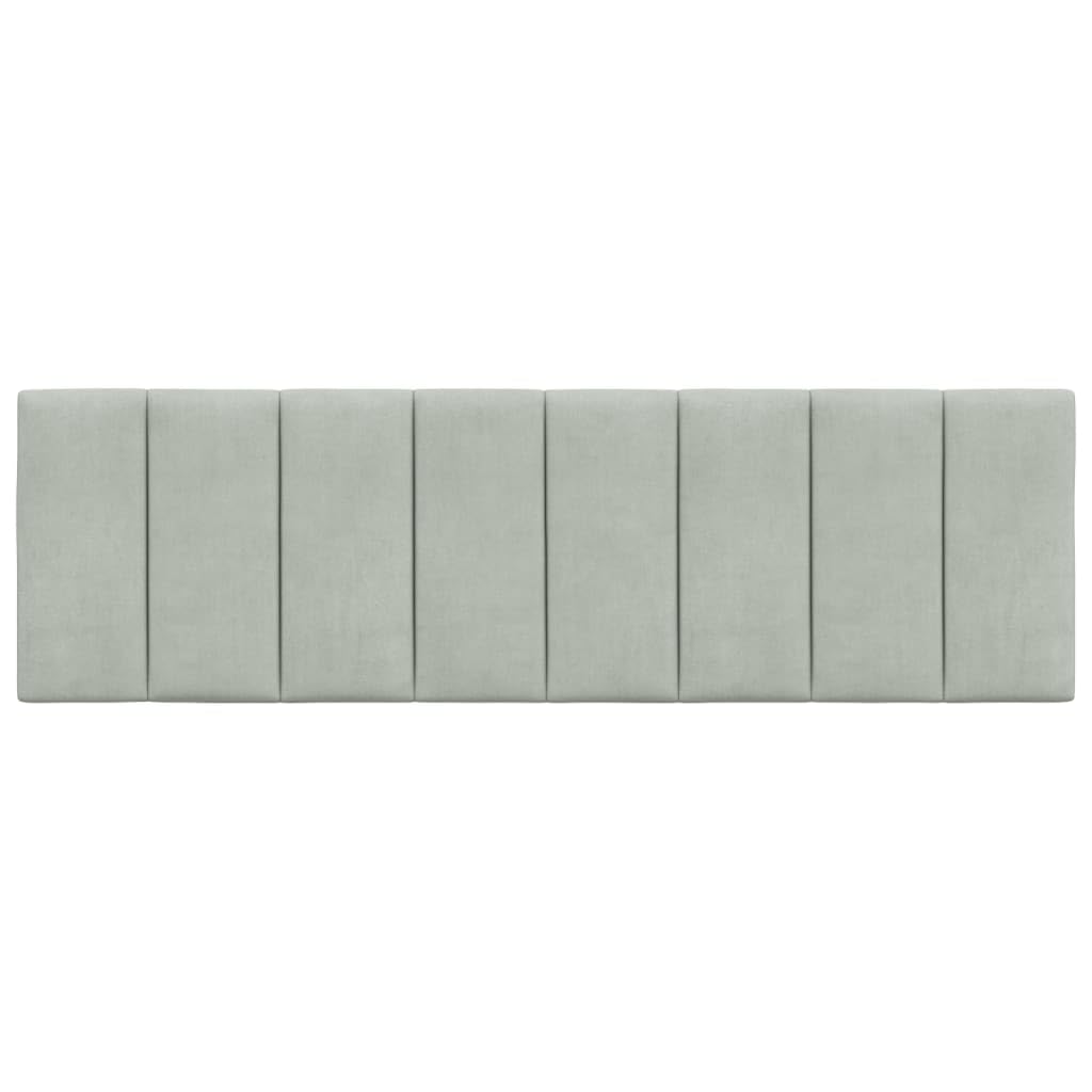 Cushion Light Gray 59.8" Velvet,Elegant Velvet Headboard Pillow
