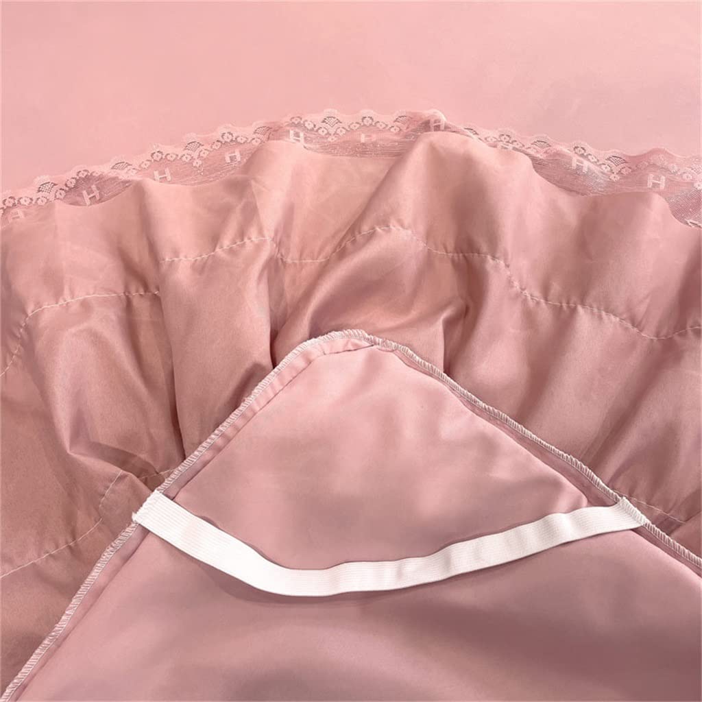 Korean Version Lace Bed Skirt Bed Hat Cover Apron Style Three-Piece Set Color Princess