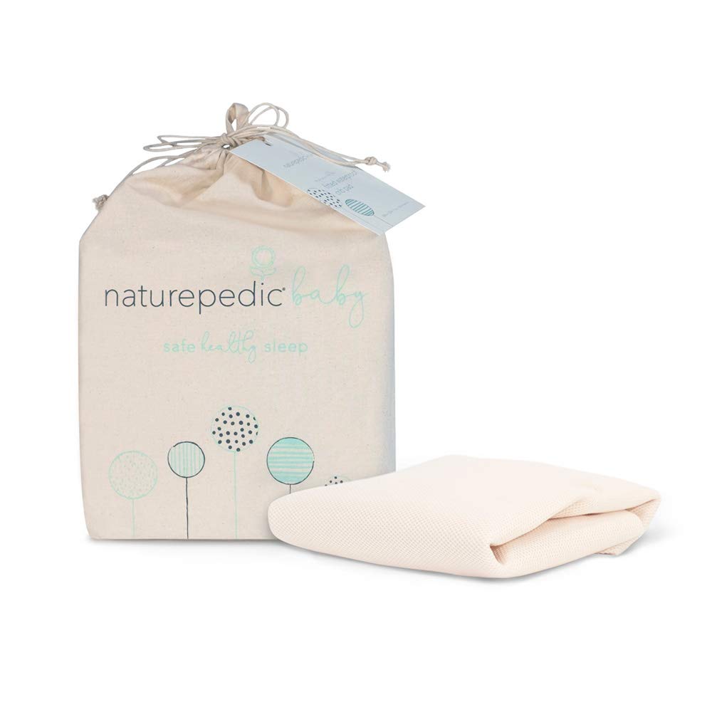 Naturepedic Organic Crib Mattress Cover - Waterproof, Skin-Friendly