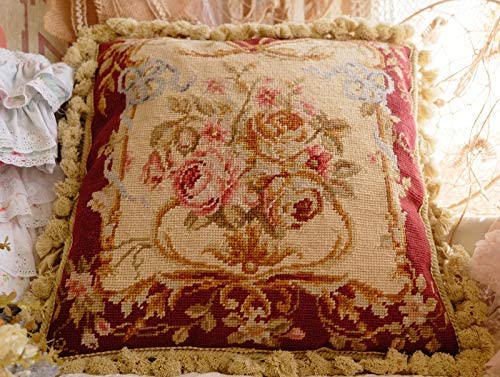 Floral Needlepoint Pillow Cover