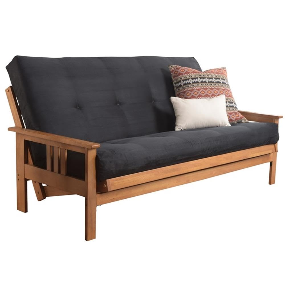 Full-Size Futon Mattress, Suede Cover, High-Density Foam & Cotton