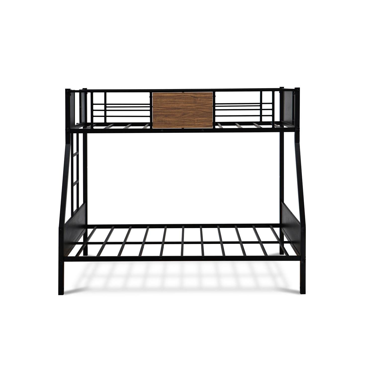 Furniture JAFTBLK Jackson Full Twin Bunk Bed - Two Split Beds, A Ladder