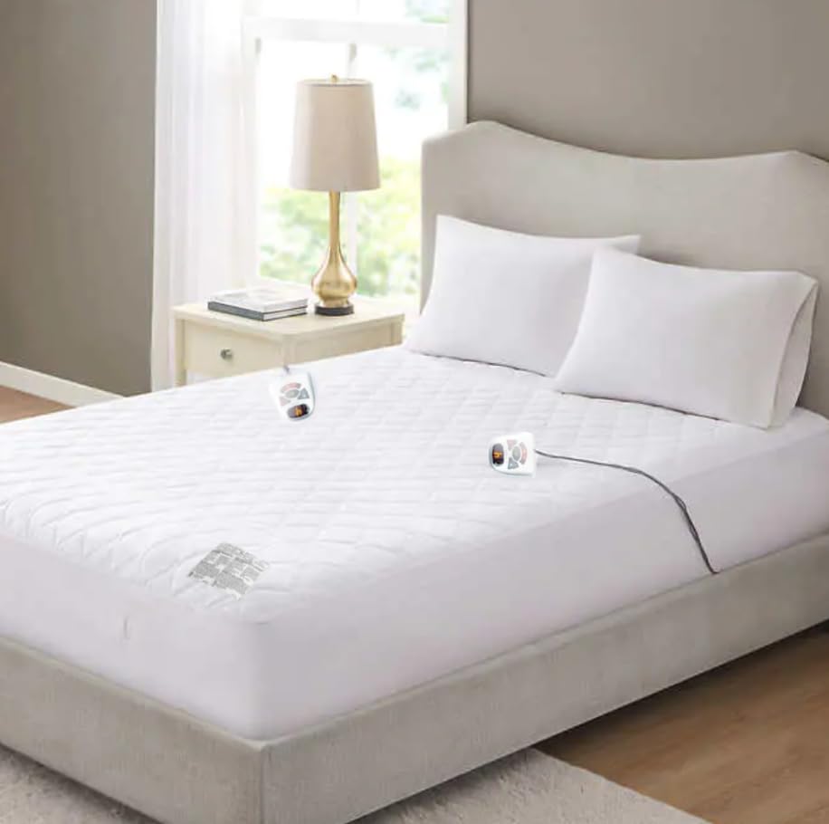 Home Reflections Quilted Heated Mattress Pad Includes 2 remotes