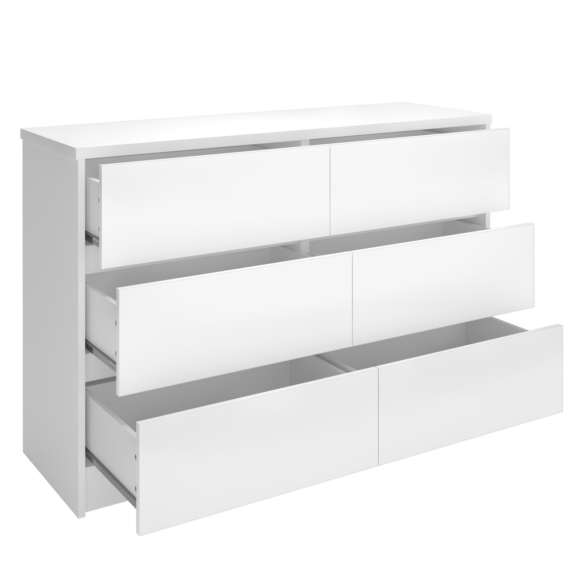 6 Drawer Dresser for Bedroom Modern, Chest of Drawers Wide Wooden Storage Organizer