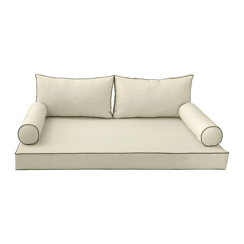 Daybed Cover Set – Mattress Sheet, Bolster & Back Pillow Slipcovers