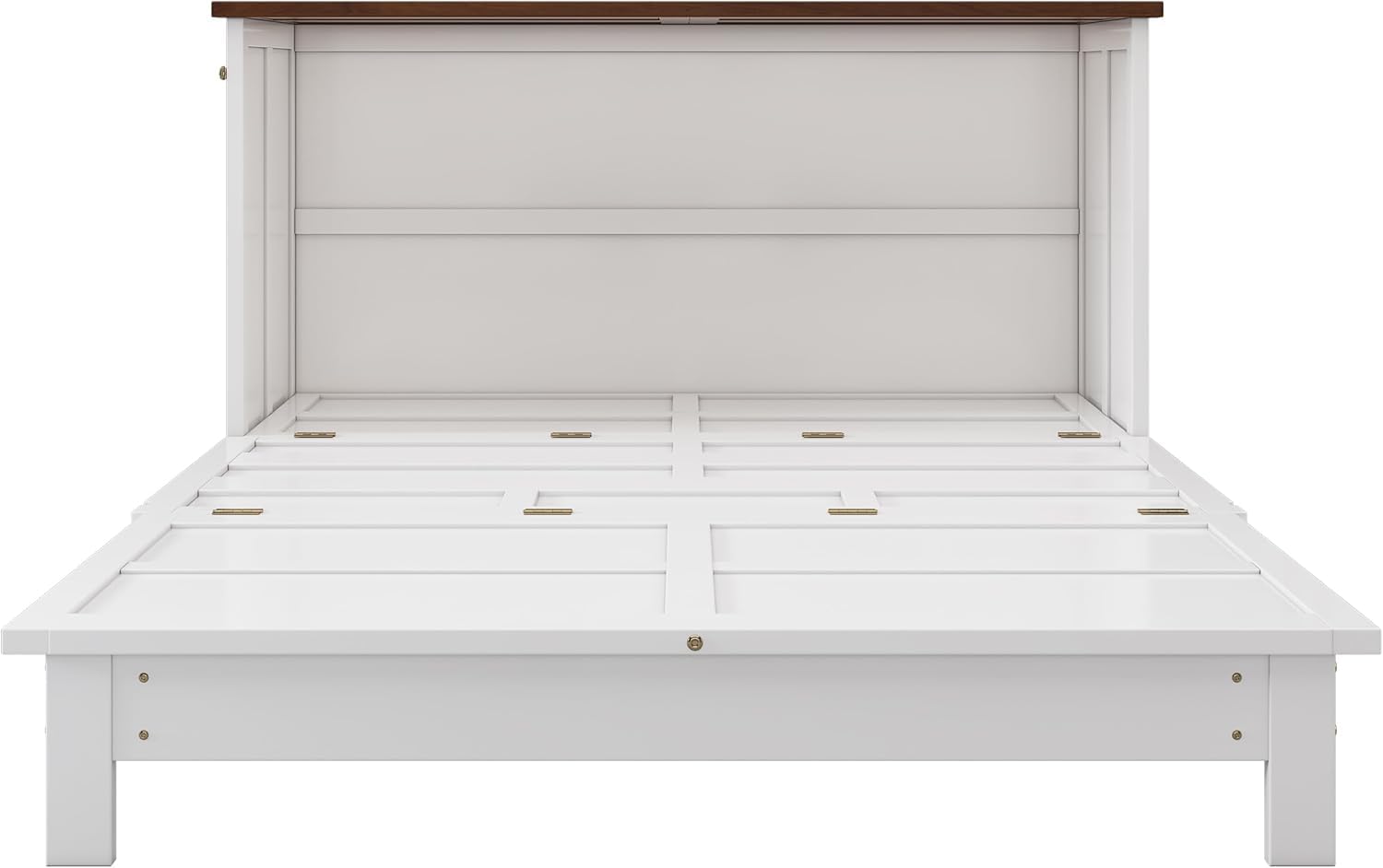 Solid Pine Queen Murphy Bed with Storage Drawer and Charging Station