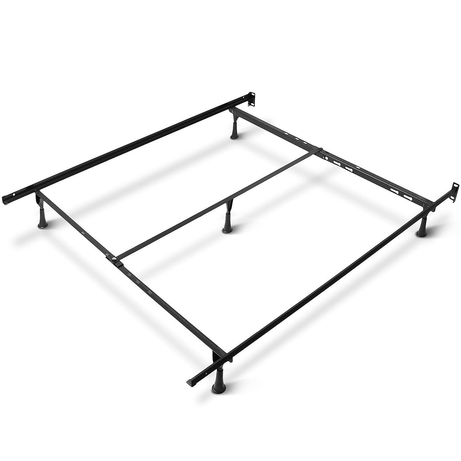Adjustable Bed Rails - Metal Bed Frame with Center Support Leg - 5.25'