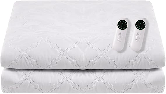 Heated Mattress Pad Cal King Size - Dual Controller Electric