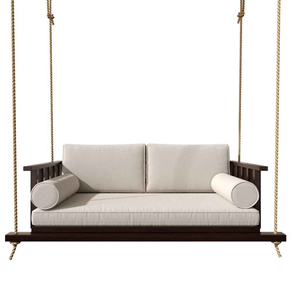 Steel Daybed Porch Swing with Included Outdoor Cushion Set