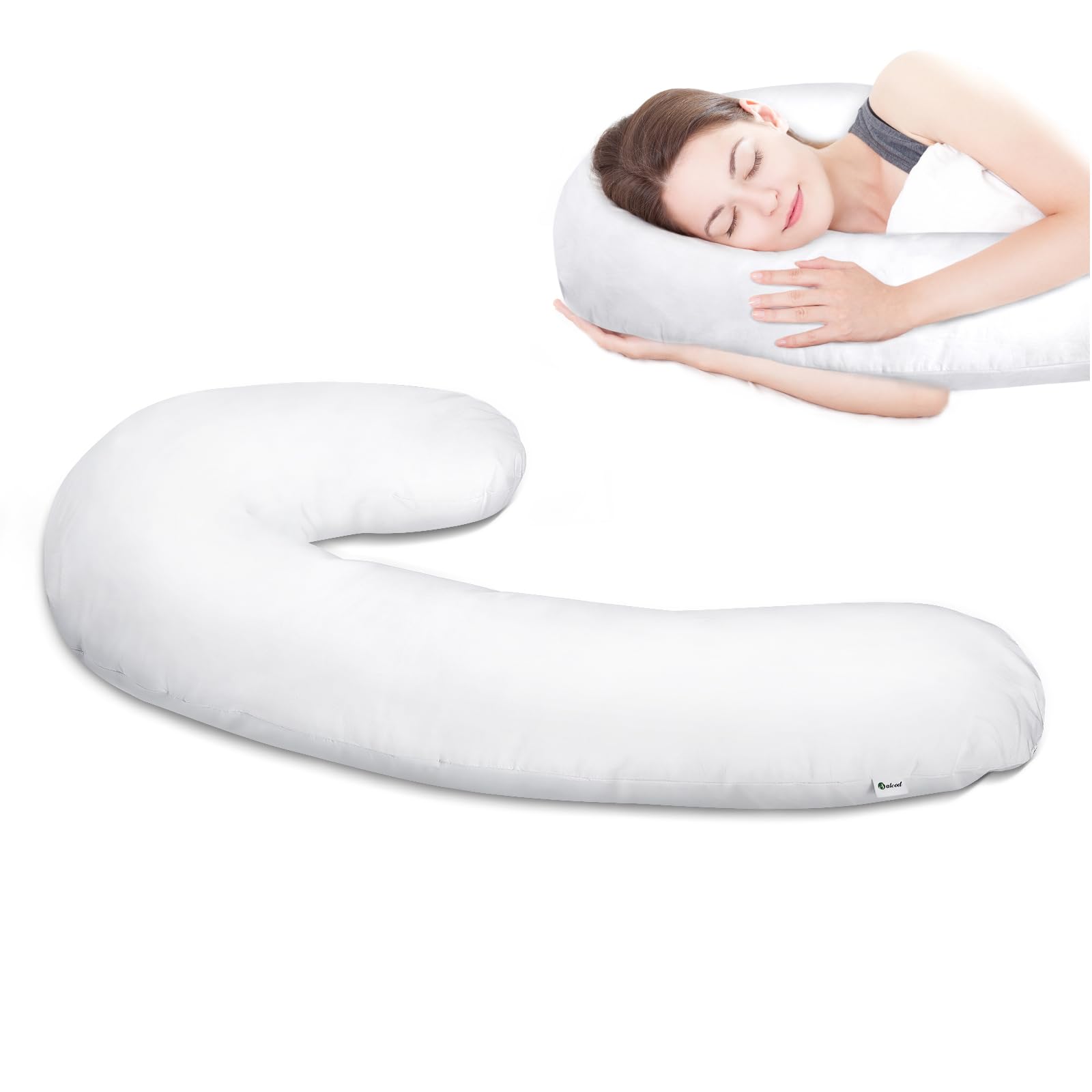 Pillowcase Compatible with J Shape Contourr Swan Body Pillow Original