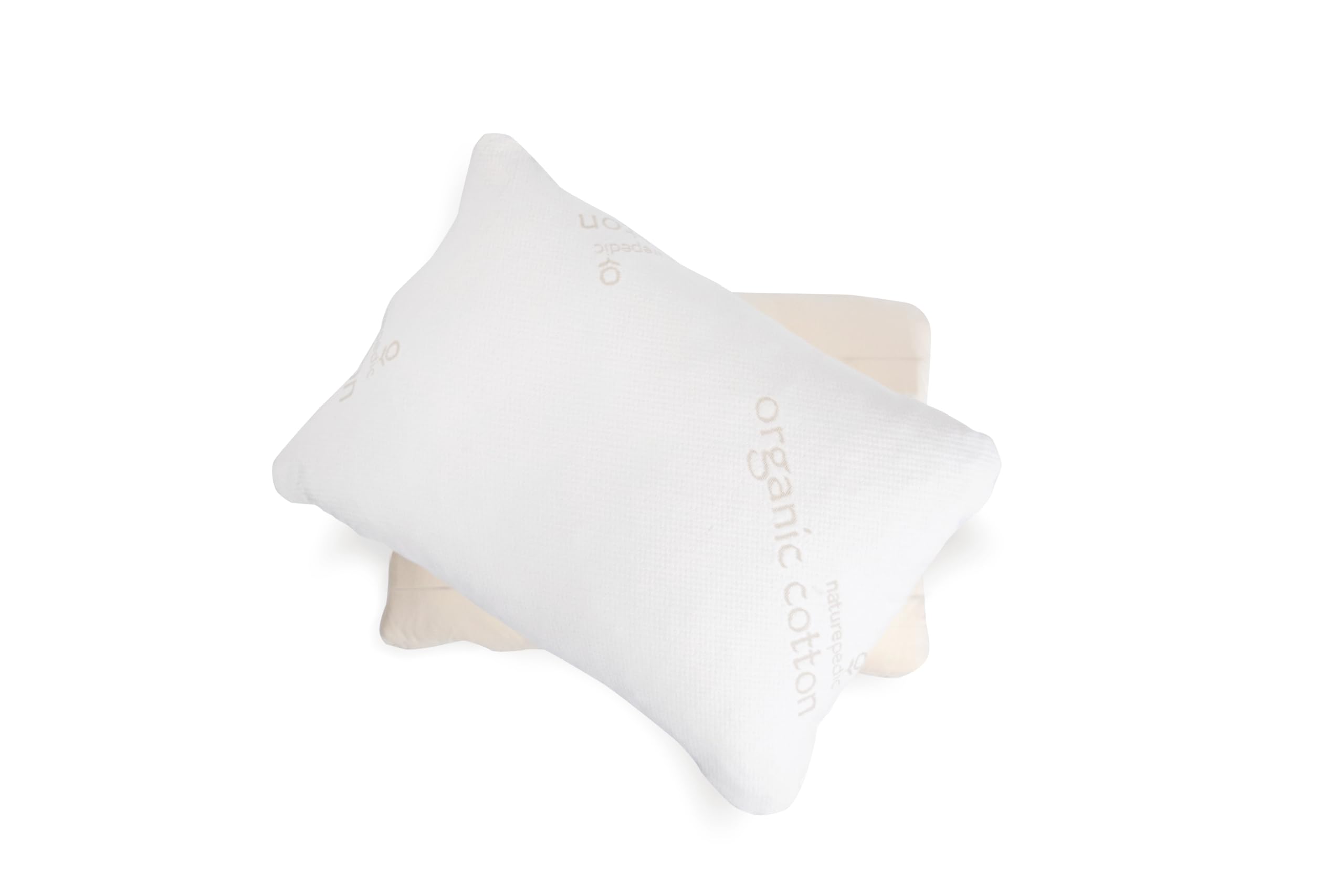-1 Organic Latex Pillow - King Bed Pillow with Quilted & Stretchy Sides