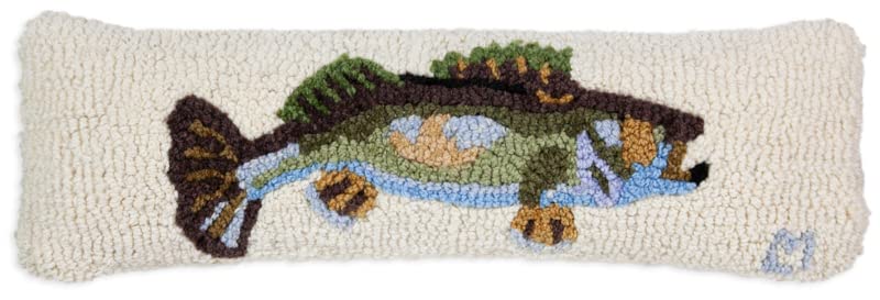 Artist-Designed Walleye Hand-Hooked Wool Decorative Throw