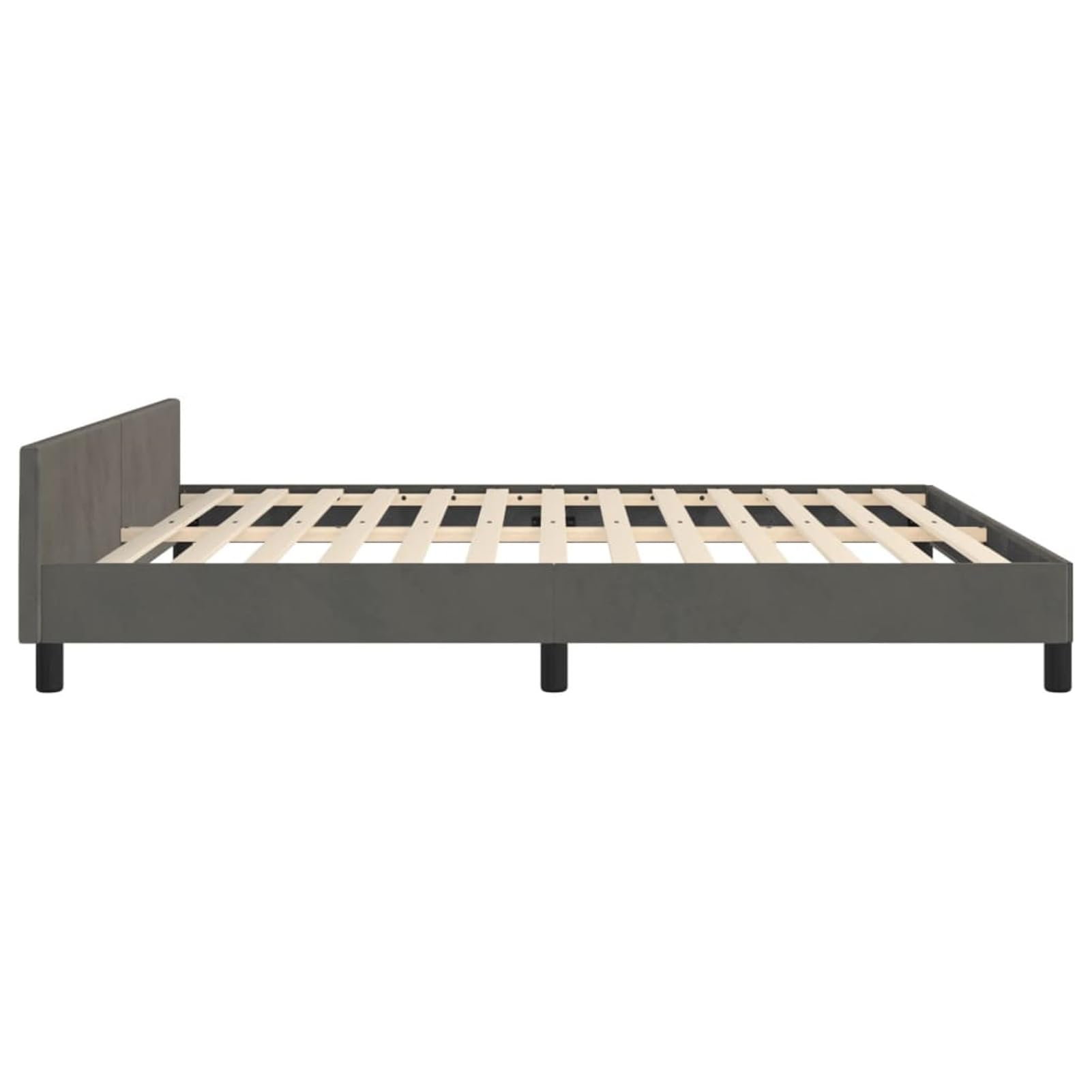 Bed Frame Without Mattress Dark Gray California King Velvet Platform Bed Frame