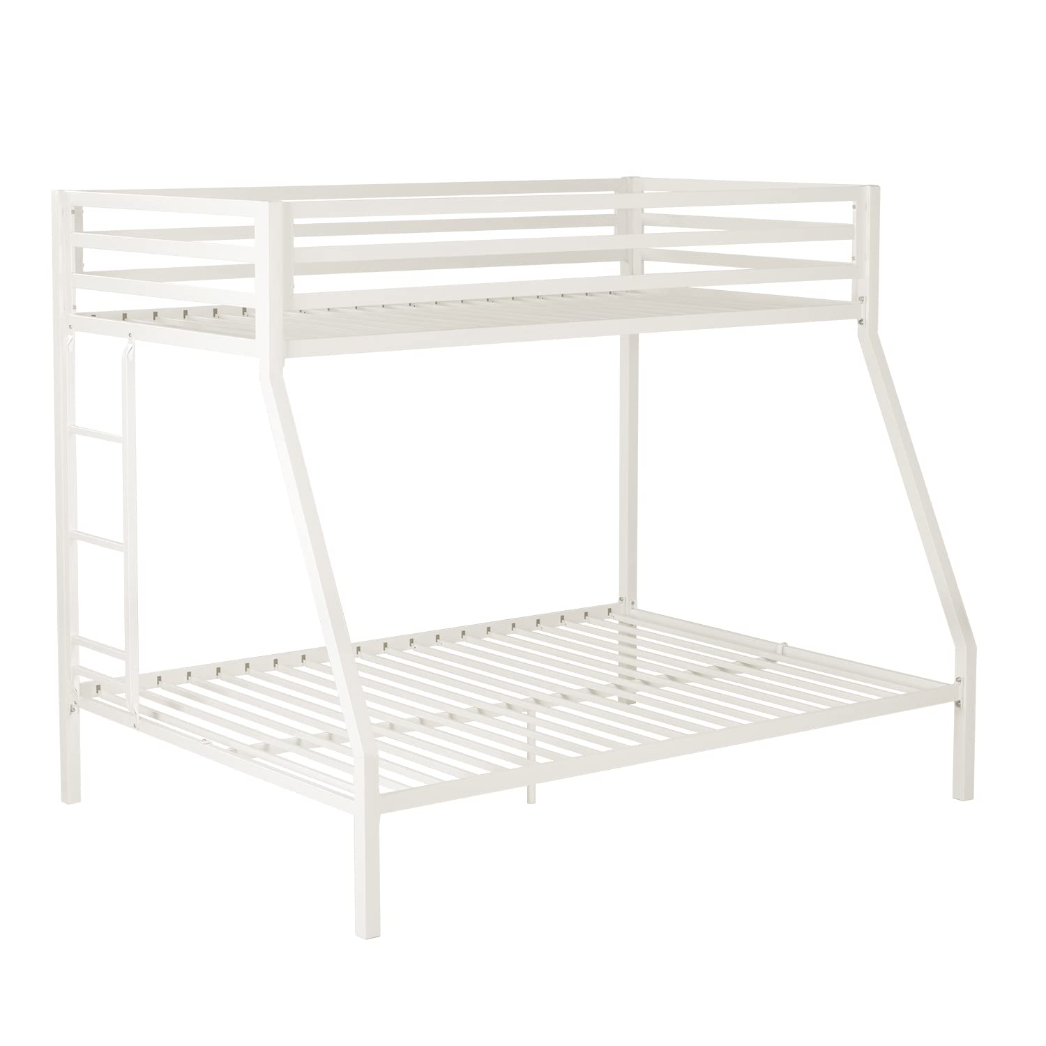 Loft Bunk Bed Twin Over Full Size with Ladder and Guardrail,Heavy Duty Metal