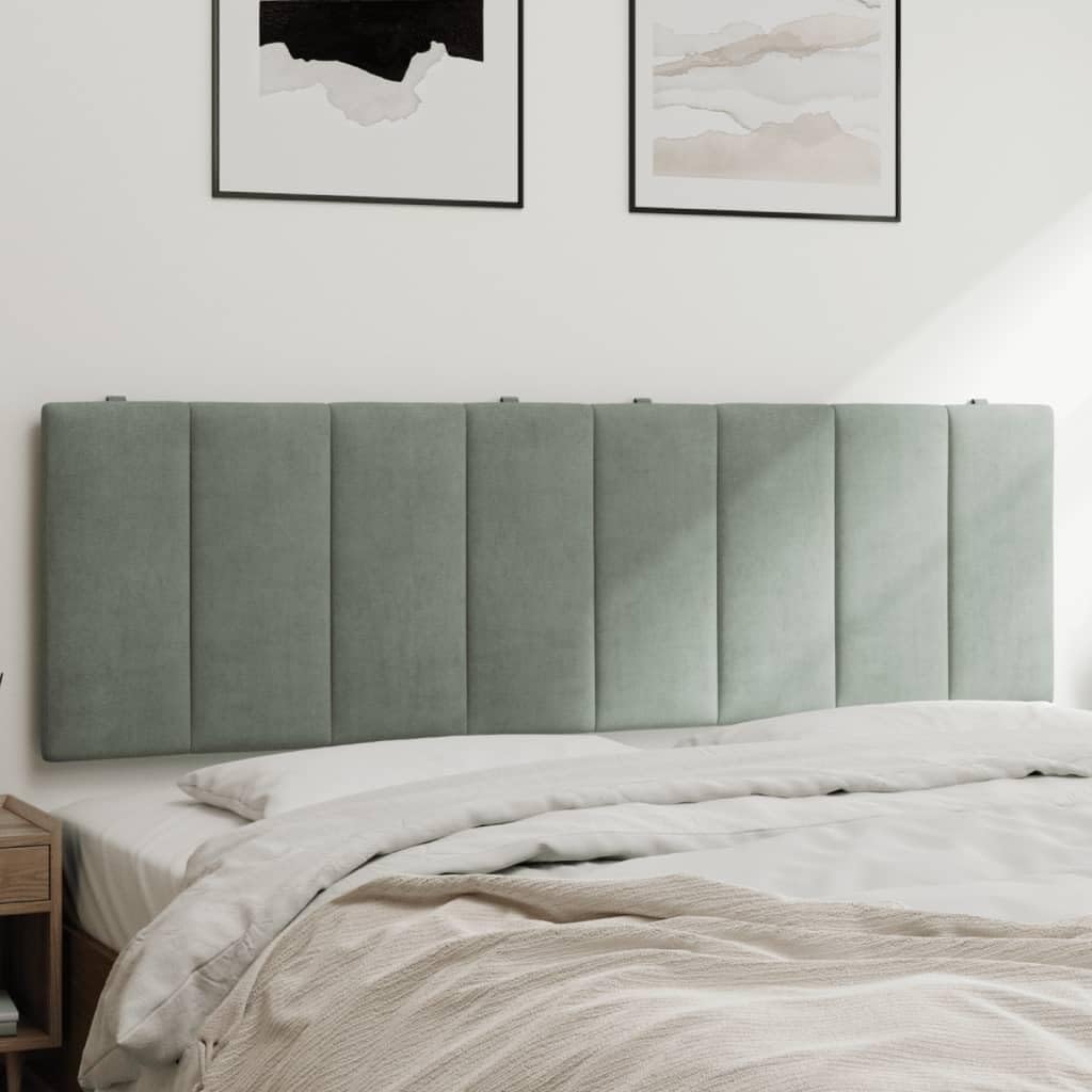 Cushion Light Gray 59.8" Velvet,Elegant Velvet Headboard Pillow