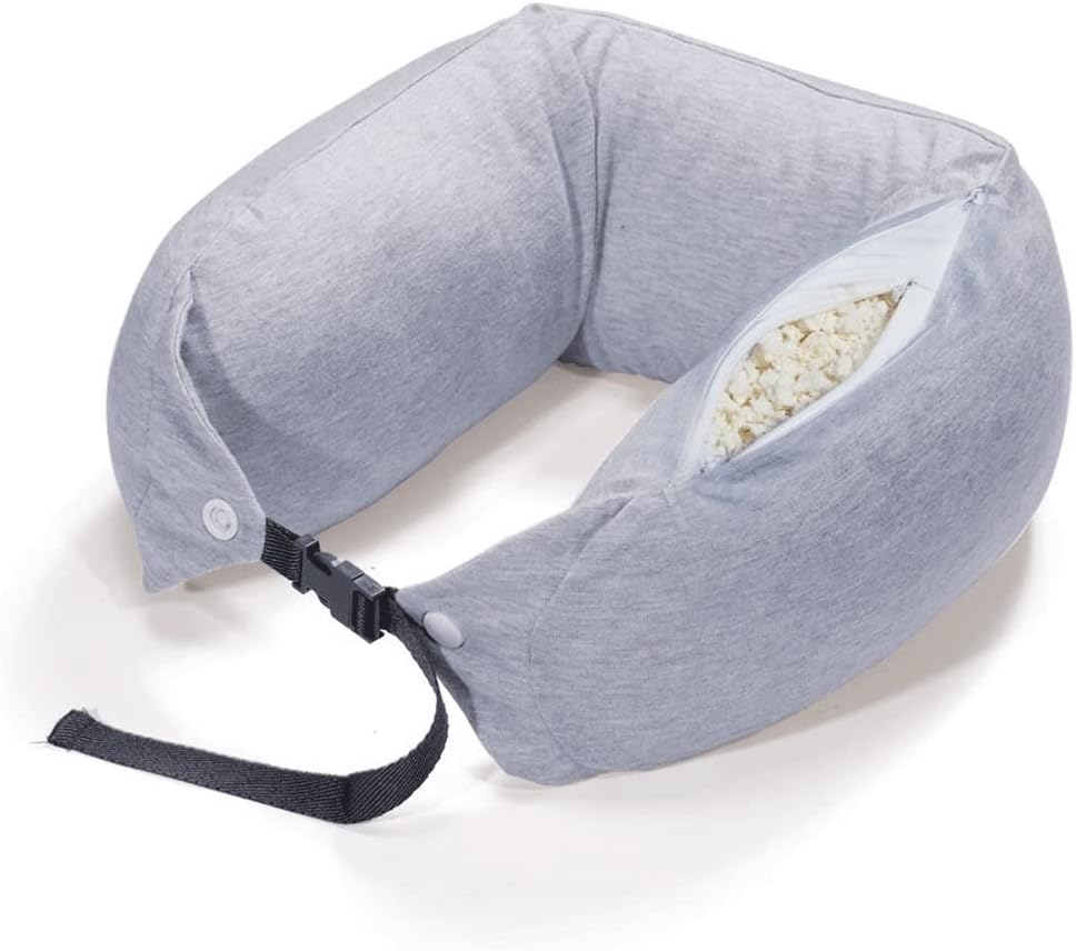 Travel Neck Pillow for Airplane Sleeping Adjustable Travel Pillows, U-Shaped