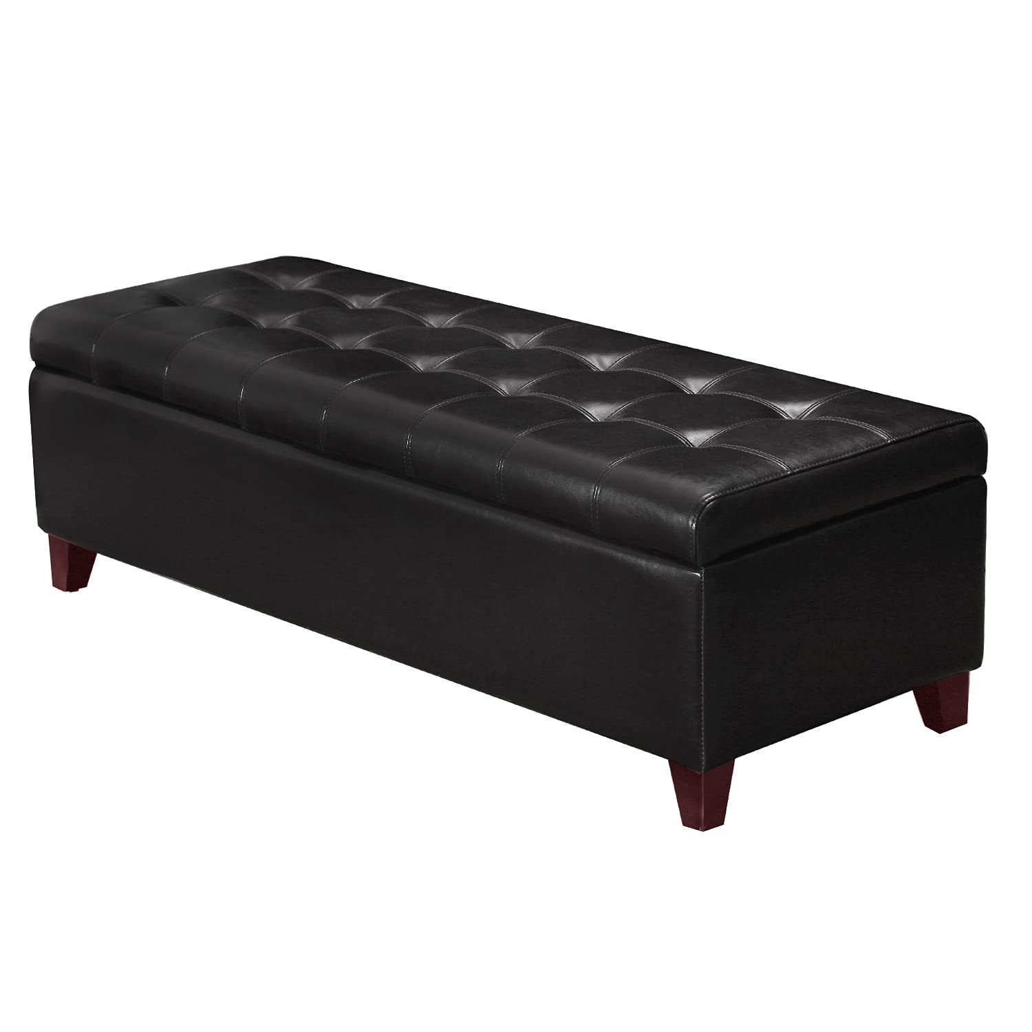 Storage, 51 Inch End of Bed Storage Ottoman Bench