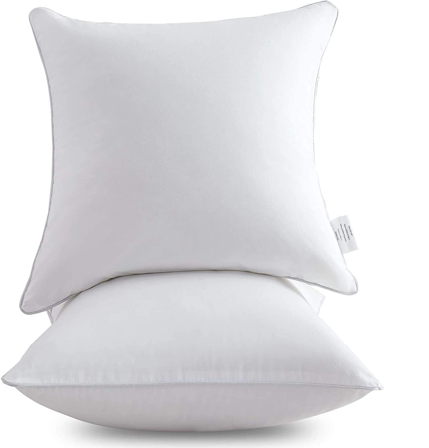 20 x 20 Pillow Inserts (Set of 2) - Throw Pillow Inserts with 100% Cotton