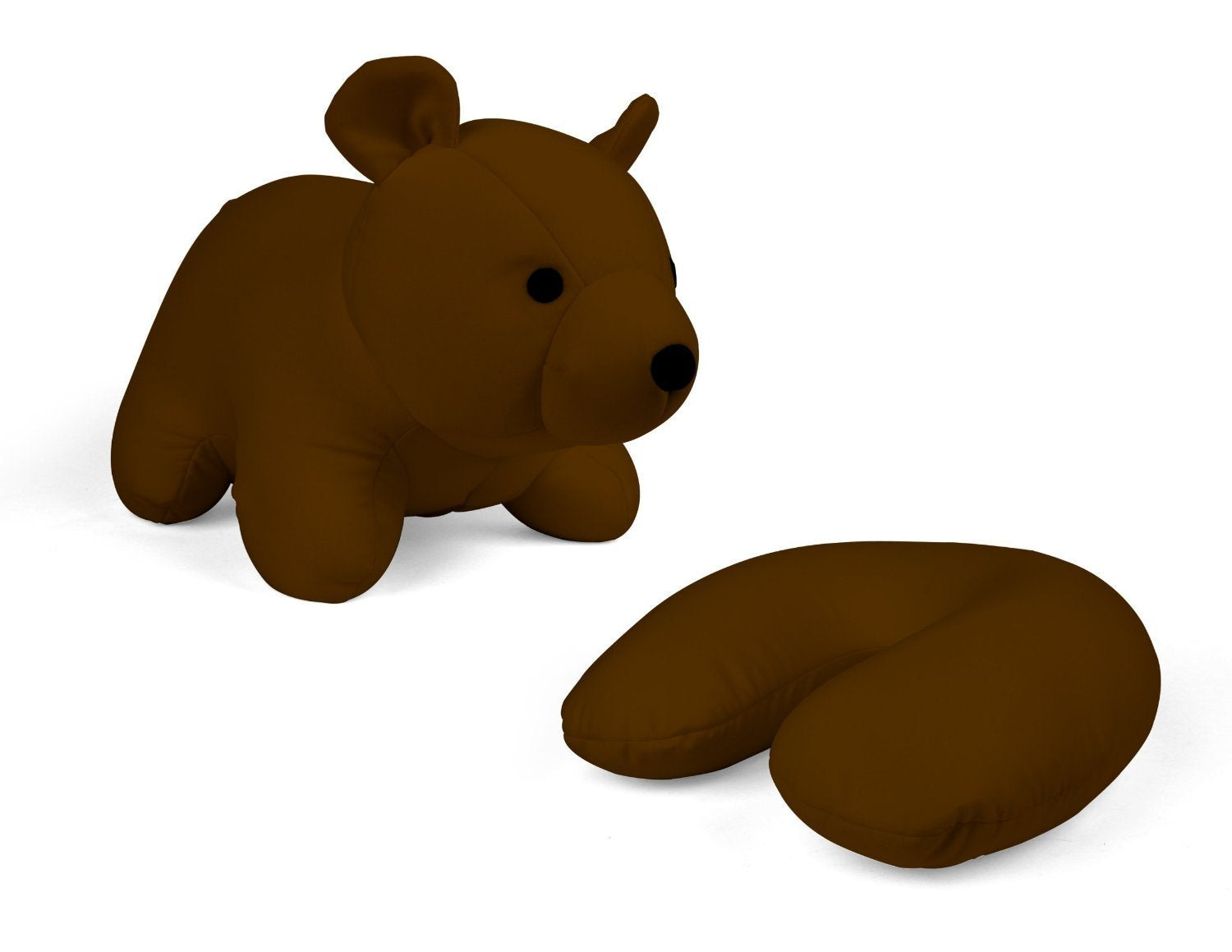 Flip Bear Travel Pillow, Brown