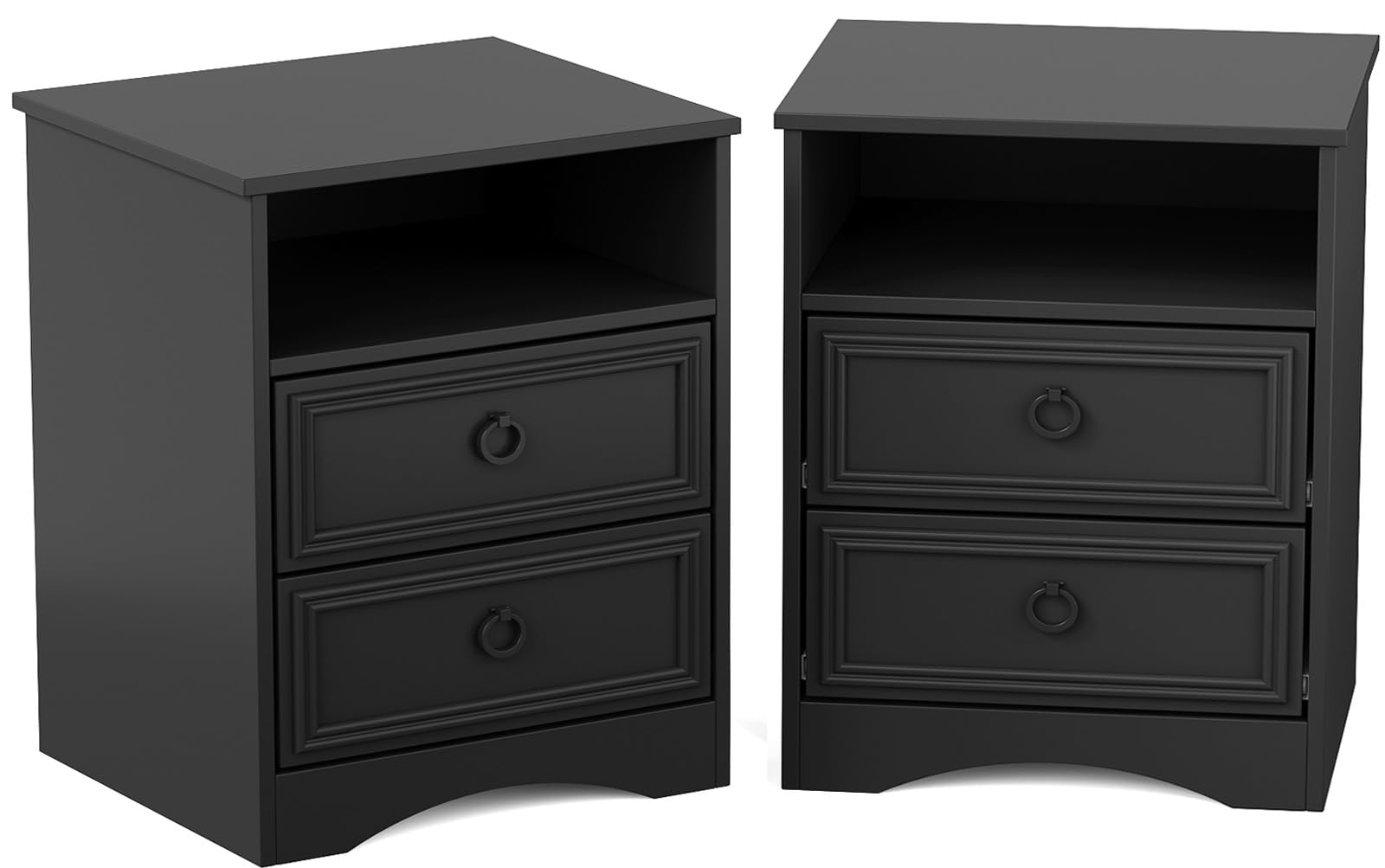 Nightstand with Drawers Set of 2, Night Stand with Drawers