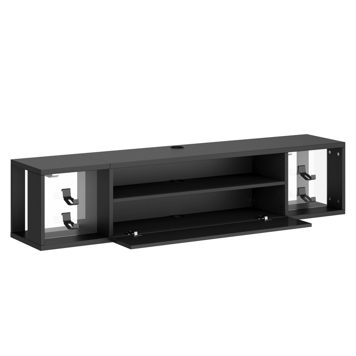 Floating TV Stand with LED Lights – Wall Mounted Media Console