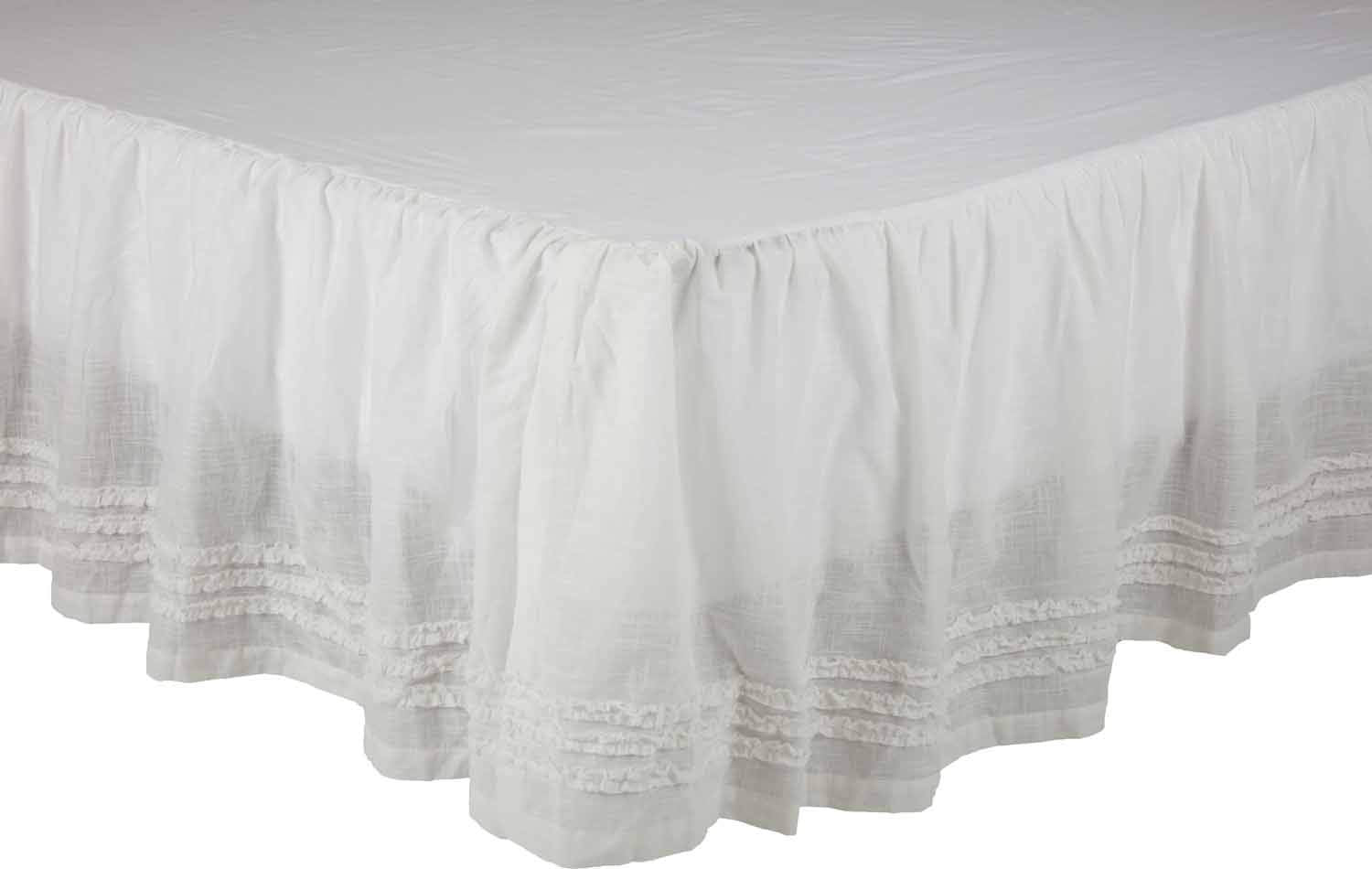 Kathryn California King Ruffled Bed Skirt w/a 16" Drop