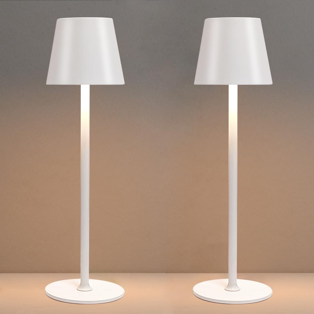 Table Lamps Set of 2,Portable Rechargeable 5000mAh Outdoor Table Lamp