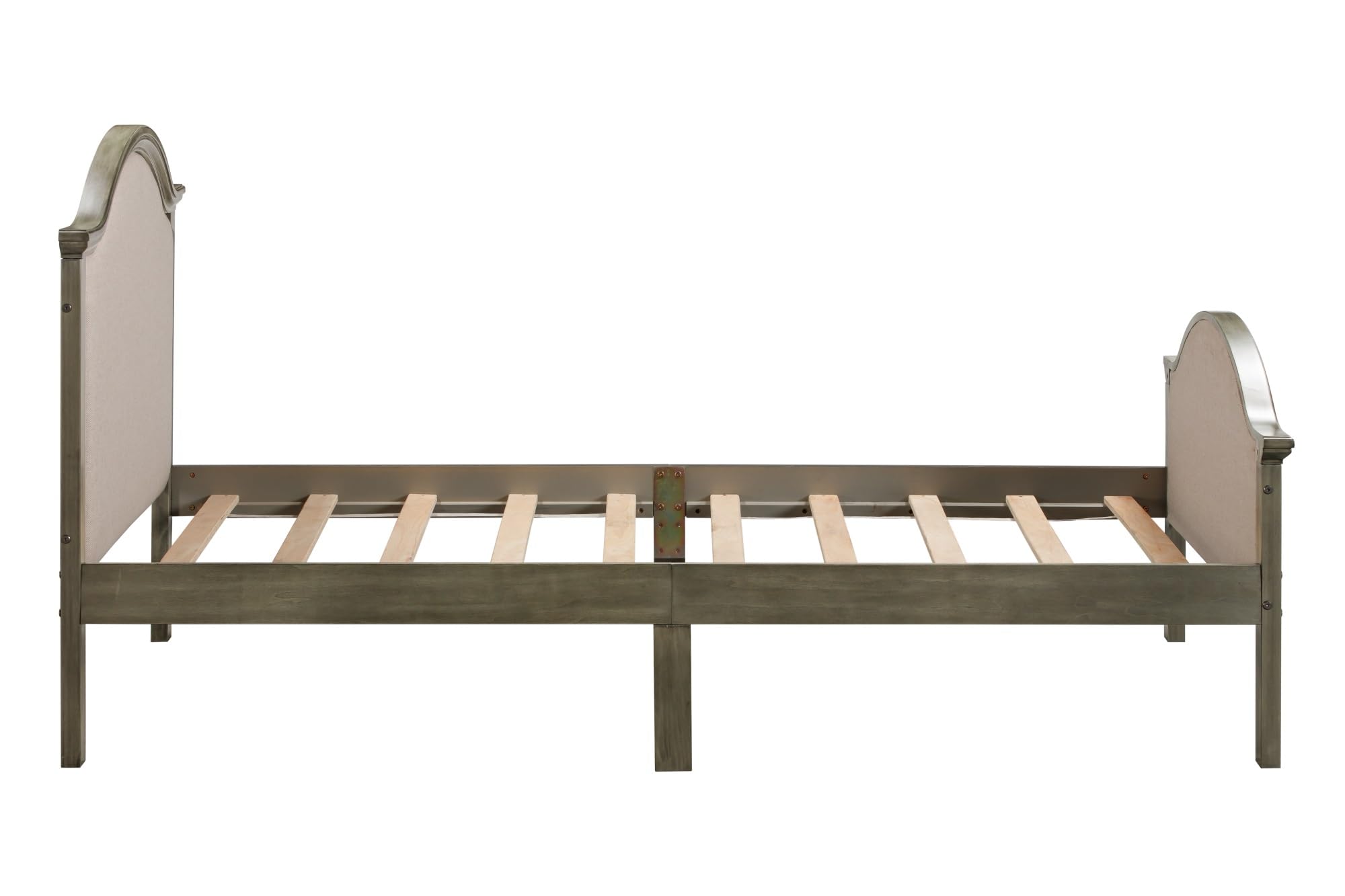 Headboard and Footboard, Upholstered Twin Platform Bed with Strong